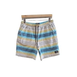 ALTON Hombre‎ Terry Shorts Stripe Summer Men's Large